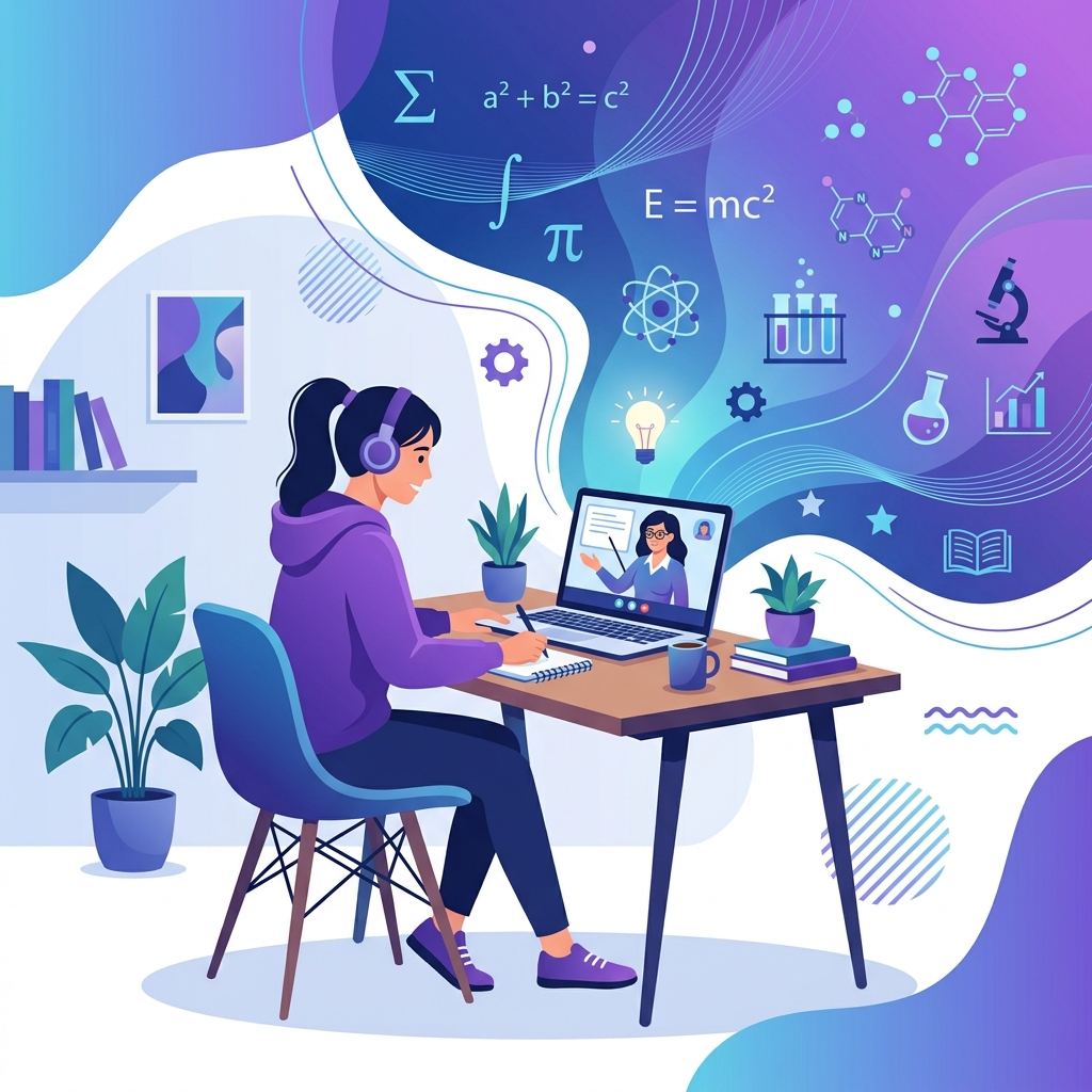 Online learning illustration